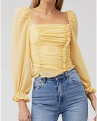 Astr - Tonina Sheer Long Sleeve Top - Lyst