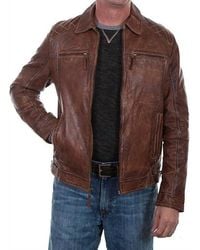 Scully - Leatherwear Washed Lamb Leather Jacket - Lyst
