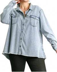 Umgee - Button Down Shacket - Lyst