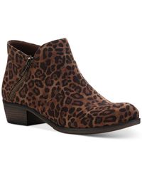 Sun & Stone - Abby Faux Suede Block Ankle Boots - Lyst