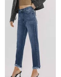 Kancan - High Rise Relax Tapered Fit Jeans - Lyst