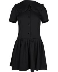 Sandro - Sandro Pleated Twill Mini Dress - Lyst