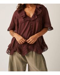 Free People - Isn'T She Lovely Button Down Blouse - Lyst