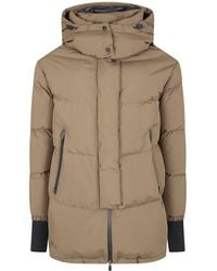Herno - Padded Down Coat With High Collar And Hood - Lyst
