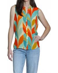 Apny - Sleeveless Button-Up Shirt - Lyst