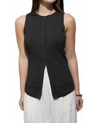 The Workshop - Button Down Sleeveless Knit Vest - Lyst