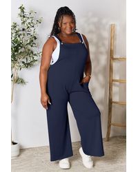 TRUEDAMES - Full Size Wide Strap Overall With Pockets - Lyst