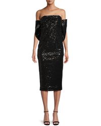 Toccin - Loulou Sequined Bow-back Midi-dress - Lyst