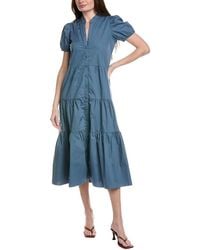 Sail To Sable - Button Front Midi Dress - Lyst