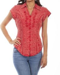 Scully - Cap Sleeve Blouse - Lyst