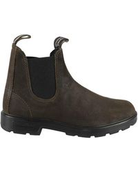 Blundstone - Waxed Suede Boot With Elastic Side Panels - Lyst