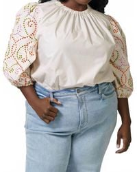 Emily Lovelock - Lilly 3/4 Sleeve Pullover Blouse - Lyst