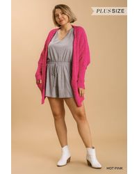 TRUEDAMES - Open Front Oversized Cardigan Sweater With Pockets - Lyst