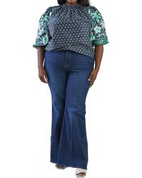 Emily Lovelock - Lilly Crew Neck 3/4 Sleeve Blouse - Lyst