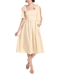 Endless Rose - Linen-Blend Midi Dress - Lyst