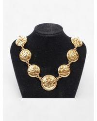 Chanel - Vintage Cc Chain Necklace Base Metal - Lyst