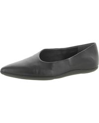 Vince - Lex Leather Pointed Toe Ballet Flats - Lyst