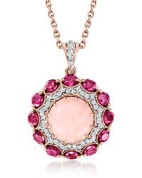 Ross-Simons - Opal And Multi-gemstone Pendant Necklace - Lyst