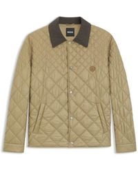 BOSS - Water-Repellent Jacket With Mixed Quilting - Lyst