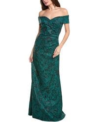 Teri Jon - Metallic Jacquard Gown - Lyst