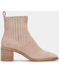 Dolce Vita - Irnie Booties Taupe Suede - Lyst