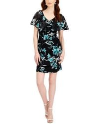 Connected Apparel - Petites Floral Mini Cocktail And Party Dress - Lyst