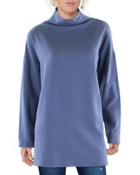 Eileen Fisher - Tunic Funnel-neck Sweater - Lyst