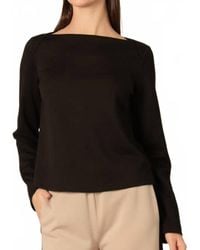 P.Cill - Vera Butter Modal Boat Neck Top - Lyst