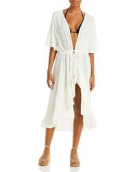 Surf Gypsy - Crinkle Metallic Stripe Cover-up - Lyst