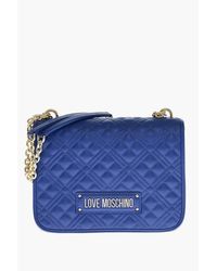 Moschino - Blue Polyethylene Shoulder Bag - Lyst