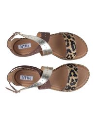 Myra Swim - Leather Strap Sandals - Lyst