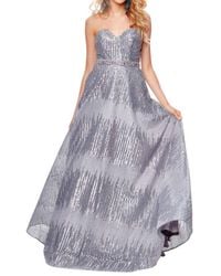 Clarisse - Sequined Prom Dress - Lyst