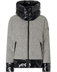 Pinko - Tweed And Nylon Down Jacket - Lyst