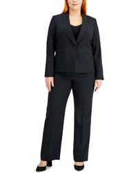 Le Suit - Plus Pinstripe Professional Pant Suit - Lyst