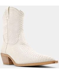 Shu Shop - Zouzou Faux Snakeskin Leather Booties - Lyst