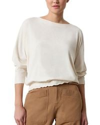 Lilla P - Elastic Hem Dolman Boatneck Top - Lyst