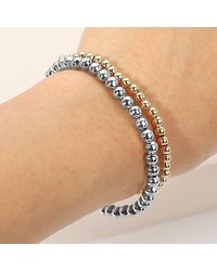 Fashnzfab - Secret Box_2Pcs Polished Bubble Beaded Stretch Layered Bracelets - Lyst