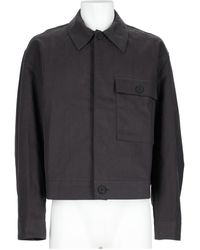 Studio Nicholson - Cropped Boxy Sports Jacket With Classic Collar - Lyst