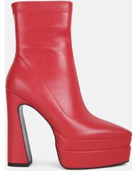 LONDON RAG - Dextra High Platform Ankle Boots - Lyst