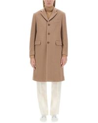 Aspesi - Classic Oversize Coat With Notched Lapel - Lyst