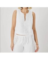 Splendid - Kenzie Eyelet Geo Tank - Lyst