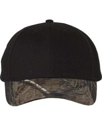 Katia - Solid Crown With Camo Visor Cap - Lyst