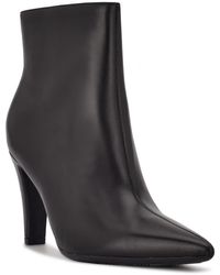 Nine West - Cale 9x9 Leather Pointed Toe Ankle Boots - Lyst