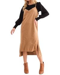 And The Why - Greatest Day Ever Faux Suede Dress - Lyst