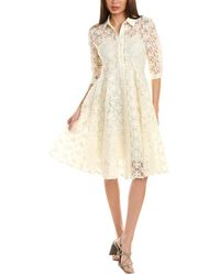 Gracia - Mesh Embroidered Shirtdress - Lyst