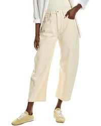 Rag & Bone - Chase High-rise Ecru Barrel Jean - Lyst