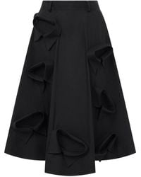 Moschino - Flared Skirt With Bow-Tie Details - Lyst