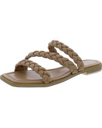Dolce Vita - Faux Leather Slip-on Slide Sandals - Lyst