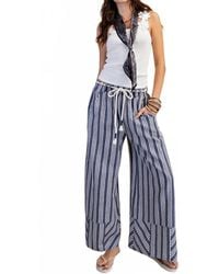 Easel - Striped Wide Pants - Lyst