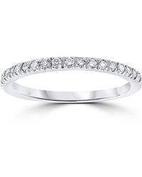 Pompeii3 - 1/4ct Pave Lab Created Diamond Wedding Ring - Lyst